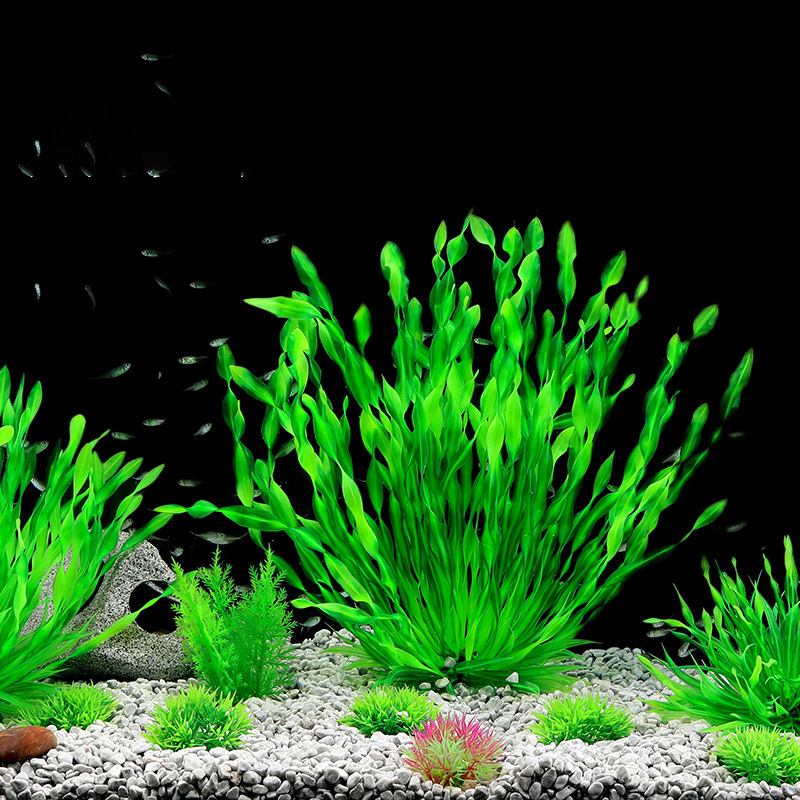 Aquarium Planted Seeds - 13/23/32/36/40 ซม. ต้นไม้ประดิษฐ์สำหรับตู้ปลา สีเขียว ต้นไม้ปลอมใต้น้ำ พลาสติก