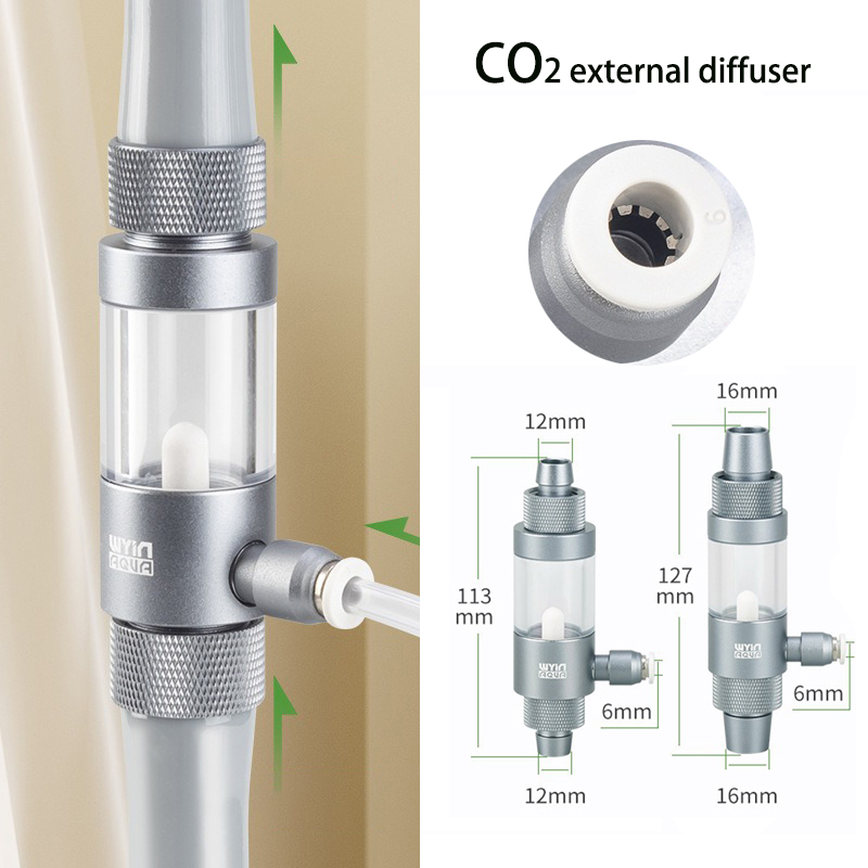 Glass Co2 Drop Checker - เครื่องกระจาย CO2 สำหรับตู้ปลา แบบสอดเร็ว มองเห็นได้ชัดเจน ป้องกันการไหลย้อนกลับ