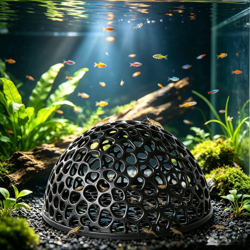 Planted Aquarium Moss - ที่ซ่อนตัวในตู้ปลา ถ้ำสำหรับปลาขนาดเล็ก ปศุภัณฑ์สำหรับการเพาะพันธุ์กุ้ง พักผ่อน เล่นสนุก ของตกแต่งตู้ปลา