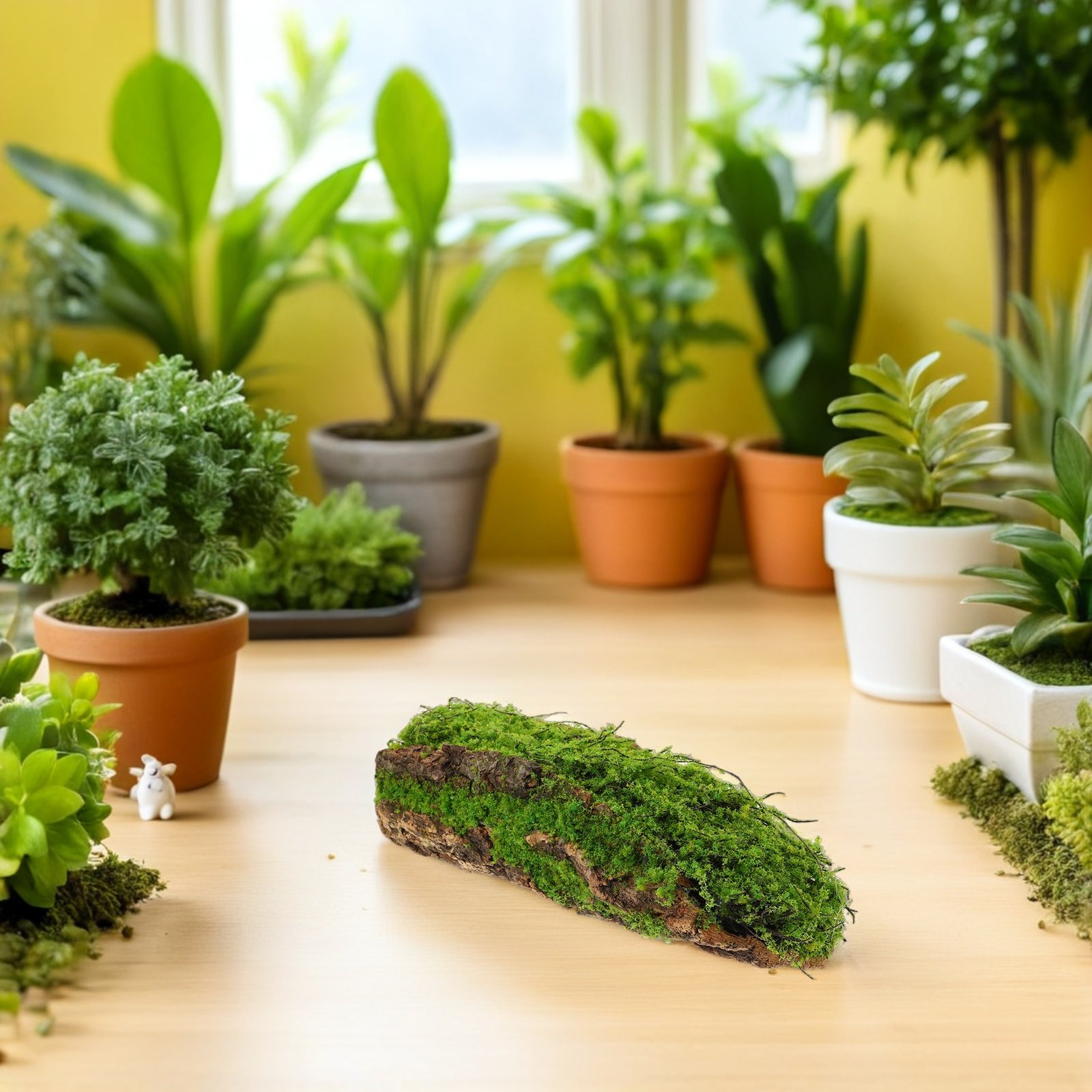 Planted Aquarium Moss - มอสเทียมและไม้ลอยน้ำสำหรับตกแต่ง ขนาด 11.4 นิ้ว รากพืชปลอมพลาสติก สำหรับเทอร์ราเรียม