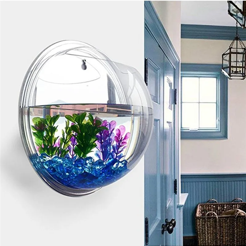 Planted Aquarium Mini - อะคริลิคใสแขวนผนัง aquarium,แจกันดอกไม้หญ้า Hangar ถังปลาชาม Mini Home