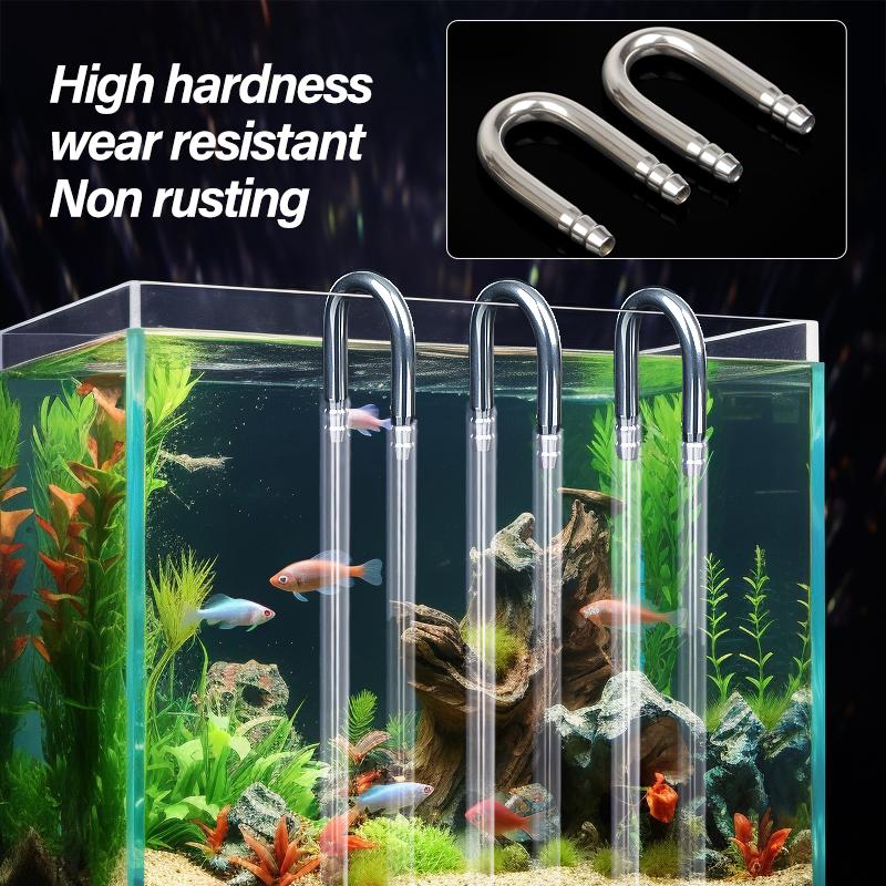 Glass Co2 Drop Checker - สแตนเลส Aquarium U รูป Air ท่อสายการบินตัวเชื่อมต่อท่อถังปลา