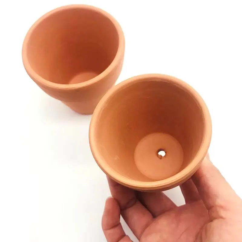 Planted Aquarium Mini - โคลนสีแดงตกแต่งตู้ปลาสําหรับหญ้าน้ําปลาถังมินิหม้อ Polka กระถางปลูกถ้วยเซรามิคกระถางดอกไม้ใหม่