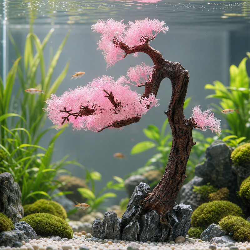 ต้นสนเรซิ่น หญ้าจำลองสำหรับตู้ - Aquarium Planted Tree บทวิจารณ์และราคา