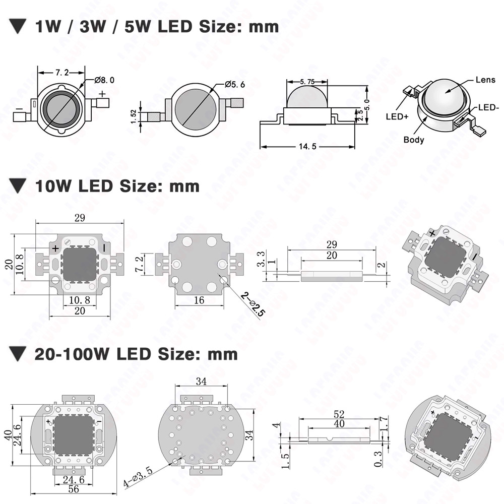 1W 3W 5W 10W 20W 30W 50W 100W  - Aquarium Planted Seeds บทวิจารณ์และราคา