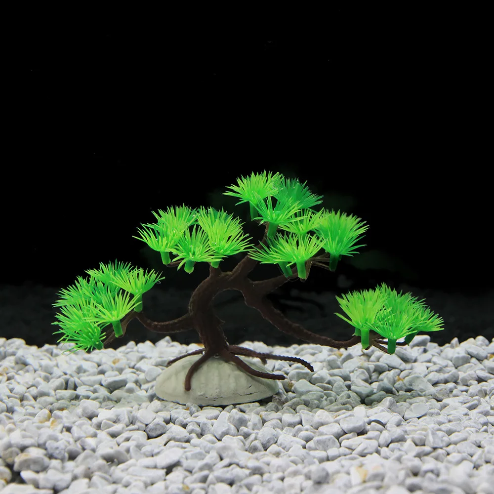 จําลองพืชตกแต่งประดิษฐ์ต้นไม้ห - Aquarium Planted Tree บทวิจารณ์และราคา